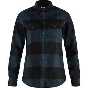 Women's Black and Blue Plaid Shirt